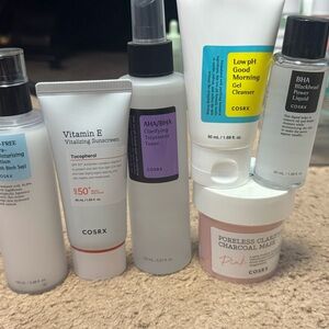 COSRX Skincare Set with White and Pink Accents
